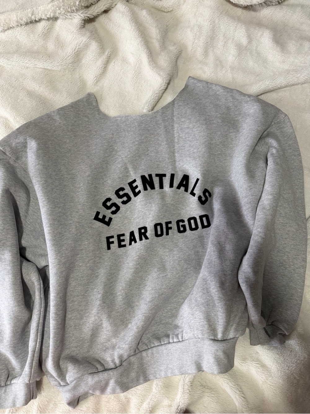 Fear of God Essentials Men's Gray Logo Sweatshirt